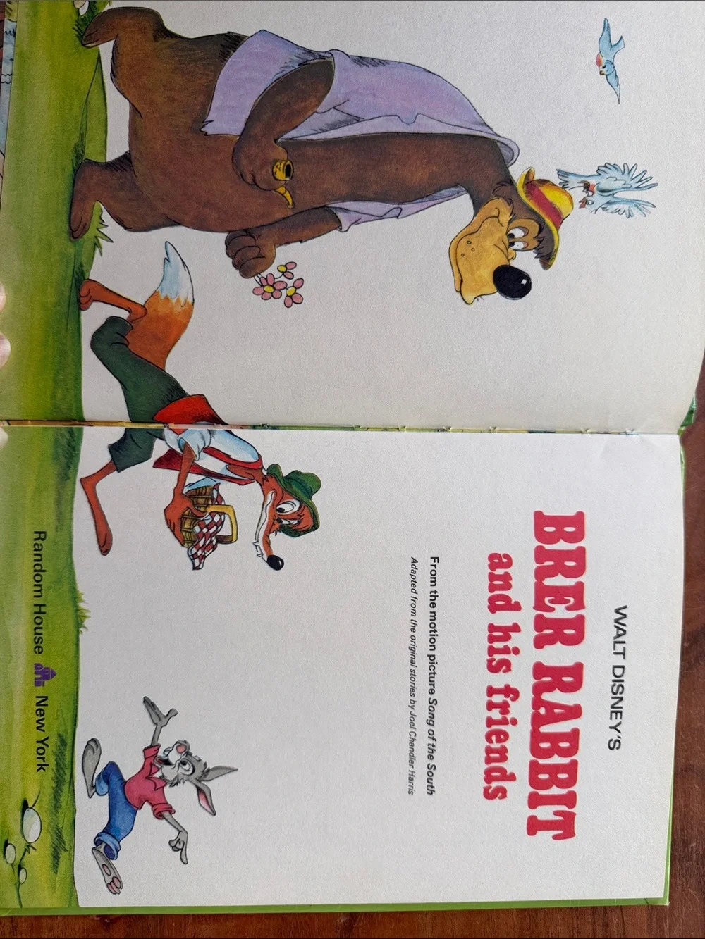VTG 1973 Disney Brer Rabbit and His Friends Wonderful World of Reading New Mint